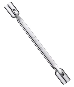 500607 Genius Tools Double Flexible Socket Wrench 6 X 7 Mm Mirror Finish High-polish