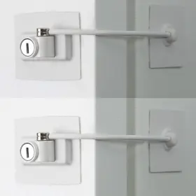 Guardianite 798762795769 2-pack Premium Refrigerator Lock With Built-in Keyed White