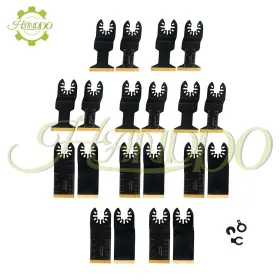 1725362 Handdo 20 Pack Oscillating Coated Multi Tool Blades Kit For Metal Wood And Plastic