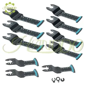 1727043 Handdo 10 Pcs Oscillating Saw Blades Kit Curved-tech Bi-metal Japanese Tooth
