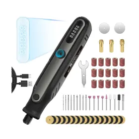 Q0m-dc-4s Hardell Mini Cordless Rotary Tool 4v 5-speed Kit With ... Fast Ship