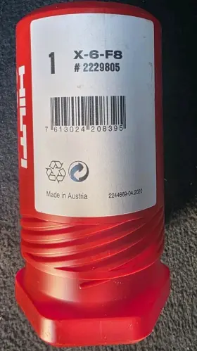 2229805 Hilti Fastener Guide X-6-f8 #2229805