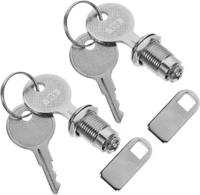 2.5x1.5x1.5cm Housoutil 72475 2 Sets Cam Lock Ch751 Key Cabinet Locks With Silver