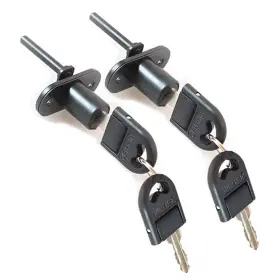 A122-dld Howdia 4 Pcs - Drawer Lock Cabinet Locks With Keys Zinc Alloy 16mm Black