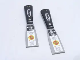249555 Hyde 2150 New-no Box Lot-2 Black And Silver Stiff Putty Knife/scraper