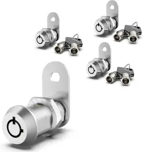 Inbovoga 664832136865 3 Pack Cabinet Locks With Keys 5/8 Inch 5/8&apos &apos Black Handle Key