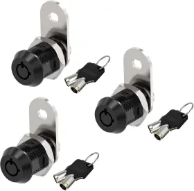 Jayseon /31mm 3 Pack Rv Storage Lock 5/8 Inch Cabinet Locks With Keys Black