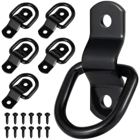 Dr-06-1 Jevie Dr-06-1/4 6 Pack 1/4 Inch D Ring Tie Down Anchors Heavy-duty Steel Bolt-on Mounts W