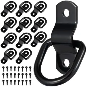 Dr-12-1 Jevie Dr-12-1/4 12 Pack 1/4 Inch D Ring Tie Down Anchors Heavy-duty Steel Bolt-on M