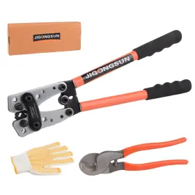 Hx-50b Jigongsun Battery Cable Lug Crimping Tool And Cutters For Awg 8-1/0 Terminal Crim