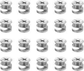 Jinshining 792483925368 20pcs Silver Cam Locks For Furniture 15 X 13 Mm Lock