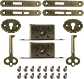 2021042905 Jiozermi 2 Pack Mini Locks With Skeleton Key Full Mortise Antique For Bronze