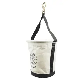 5113s Klein Tools Tapered-wall Bucket With Swivel Snap Hook No. 6 Canvas 13-inch Height