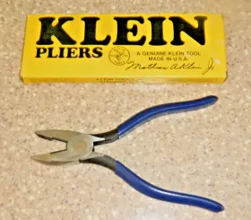 D201-6ne Klein Tools Vintage D201-6n Side Cutting Pliers - Knurled Jaws New England Nose -nos