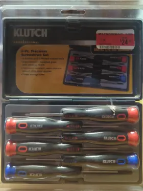253956 Klutch Precision Slot And Phillips Screwdriver Set 6-pc