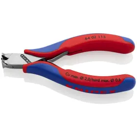 Knipex 843221003456 4-1/2 Inch Electronics End Cutters With Comfort Grip Handles