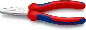 Knipex 843221004163 20 05 160 Flat Nose Pliers 6 3 Inch With Soft Handle Chrome Plated