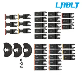 Om378747oc Lablt 35pcs Multitool Blades Titanium And Hcs Oscillating Tool Quick Saw