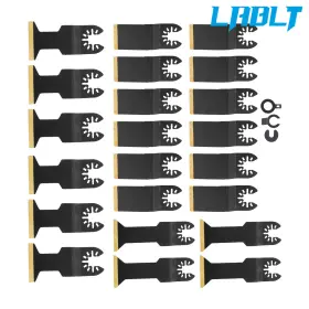 Om378756oc Lablt 22pcs 3 Types Professional Steel Oscillating Tool Blade Multi Black