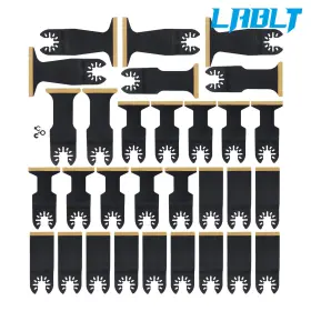 Om378801oc Lablt 30pcs 4 Types Professional Steel Oscillating Tool Blade Multi Black