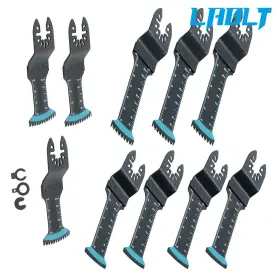 Om379107oc Lablt 10pcs Curved-edge Oscillating Saw Blade Includes 3 Types Multitool