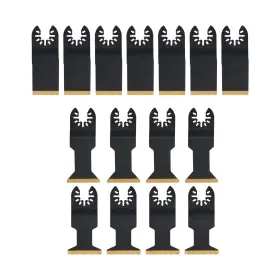 Qs673856qr Lablt 15 Pcs Titanium Oscillating Saw Blades Universal Multitool Metal Cutting