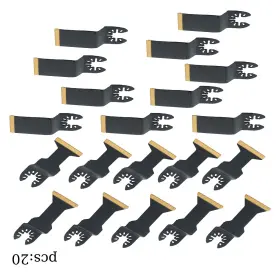 Qs673936qr Lablt 3 Types 20 Pieces Oscillating Saw Blade Multi Tool Carbon Steel