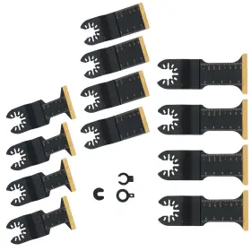 Qs674048qr Lablt 3 Types 12 Pieces Oscillating Saw Blade Multi Tool Wave-edge Carbon Steel