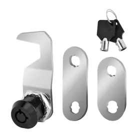 22440697 Lovarisse Black Toolbox Lock With Keys 1pack Cabinet Cam 11 8. 3cm 1pc Silver
