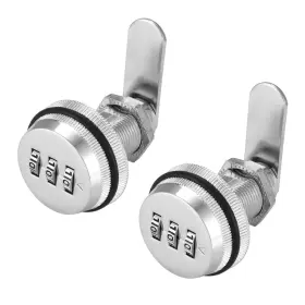 Iius00218 Lpraer Fba Combination Cam Lock Security Locks Set Of 2 Password 30 Mm Silver