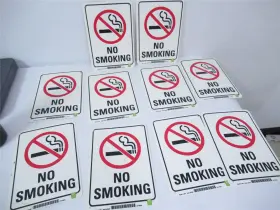 247766 Lyle Signs 44vab1 Old-stock Lot-10 No Smoking 10 Inch X 7.25