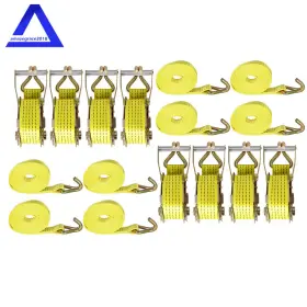 Amz1030581 Marddpair 2 Inch 15ft 8 Pcs Ratchet Straps With J Hook 5000 Lb Heavy Duty Tie Downs New