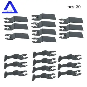 Amz1809440 Marddpair 20pcs Professional Steel Oscillating Tool Blade 4 Types For Metal Cutting Blades