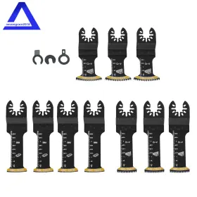 Amz1811246 Marddpair 10pcs Professional Steel Oscillating Tool Blade 3 Types For Metal Cutting Blades