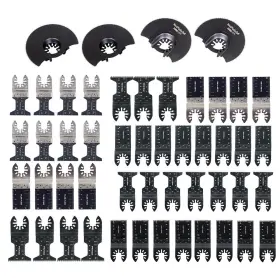 1111538 Menbager 50pcs Precision Oscillating Tool Blades Multitool Metal Wood Plastic Cutting Saw