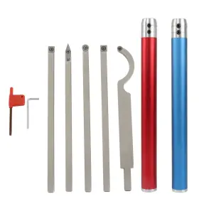 1114198 Menbager 7pcs Carbide Lathe Tool Set 20 Inch Full Size Woodturning Tools Us