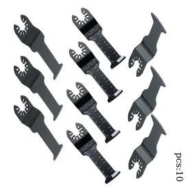 1598850 Menbager 10piece Japanese Tooth Bi-metal Extra Long Multitool Universal Blades Kits
