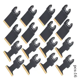 1598964 Menbager Titanium Oscillating Saw Blades 16pcs Multitool Tool For Wood