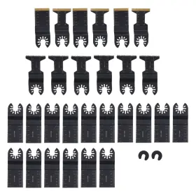 1599306 Menbager 28pcs Quick Releas Professional Titanium Multitool Blades Oscillating Saw