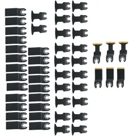 1599610 Menbager Titanium Oscillating Quick Release Tool Blades Curved Edge Saw Blade 50pack