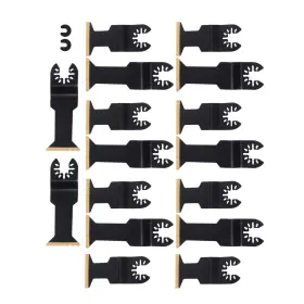 1600484 Menbager Ocillating Tool Blades 16 Pack 2 Types Carbon Steel Professional Fit For Plastic