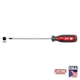 Mt212 Milwaukee 3/16 6 Inch Cabinet Standard Cushion Grip Screwdriver Usa -