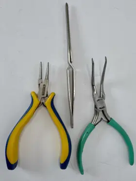 J351 Mixed Erem / Beadalon Precision Tools Lot Swiss Pliers Tweezers Anti-magnetic
