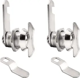 04905600 Moicstiy 2pcs 5/8 Inch Thumb Operated Offset Cam Locks Chrome