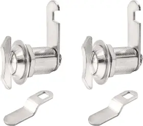 48121 Moicstiy 2pcs 1-1/8 Inch Thumb Operated Offset Cam Locks Chrome