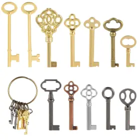 Mzcvriru 724891837919 12pcs Hollow Barrel Skeleton Key As Shown In The Figure