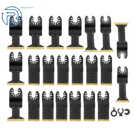 883764 Netuera 3 Types Steel Oscillating Tool Blade 22pcs Black Fit For Metal Cutting Blades