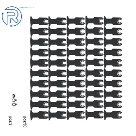 884016 Netuera 50pcs High Carbon Steel Oscillating Saw Blades 44mm Arc Edge Multitool