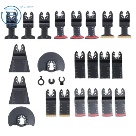 885213 Netuera 25pcs Oscillating Tool Multi Bi-metal Saw Blades Fit For Wood With Nails
