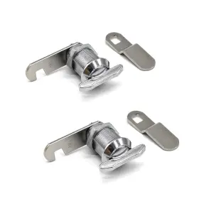 Niannian 791107970982 2pcs Thumb Operated Cam Lock 1-1/8 Inch Non-locking Compartment Silver